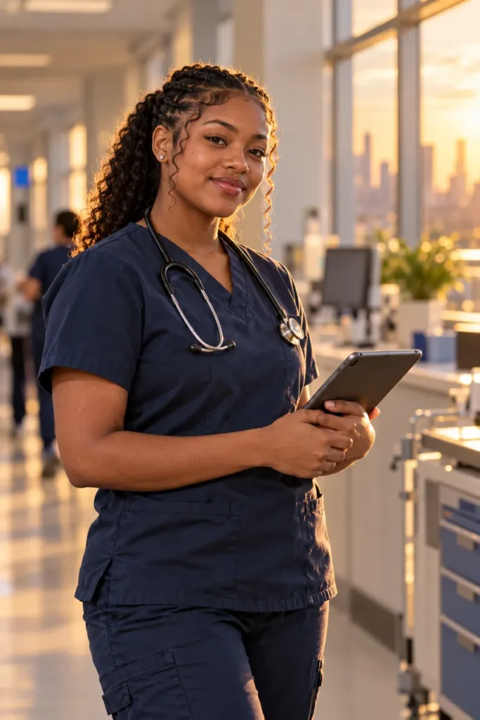 Medical assistant in a clinic